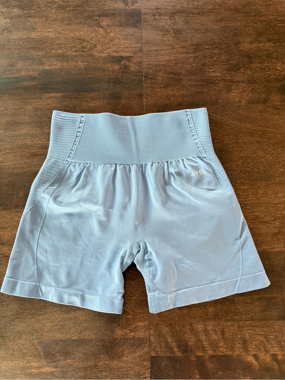 AYBL High-Waist Light Blue Women’s Active Seamless Shorts